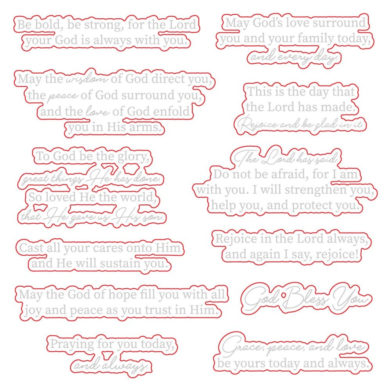 Inside Sentiments: God's Love - Honey Cuts - Coordinating Dies